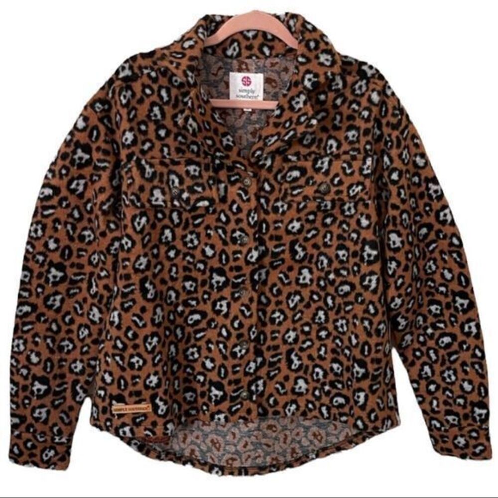 NWT Simply Southern Leopard Print Shacket Size‎ Small